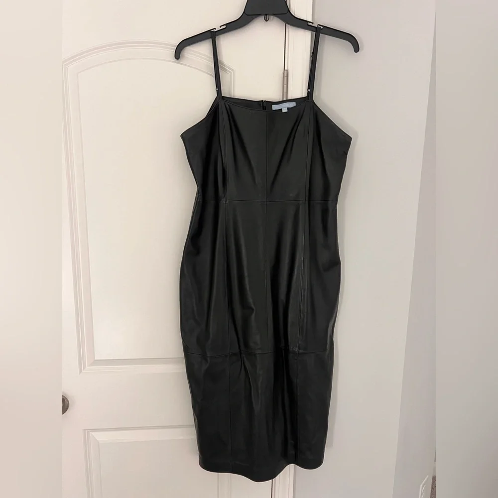 ANTONIO MELANI Black Leather Dress - Picture 2 of 3